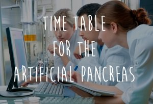 Artificial pancreas time table.